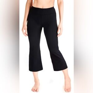 NWT Yogipace Navy Blue Cropped Capri Kick Flare Yoga Pants Size L
